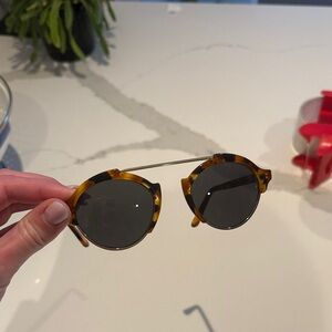 Illesteva Tortoise Shell Round Sunglasses